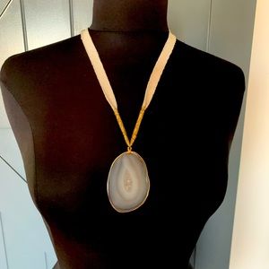 Anthropologie faux geode necklace